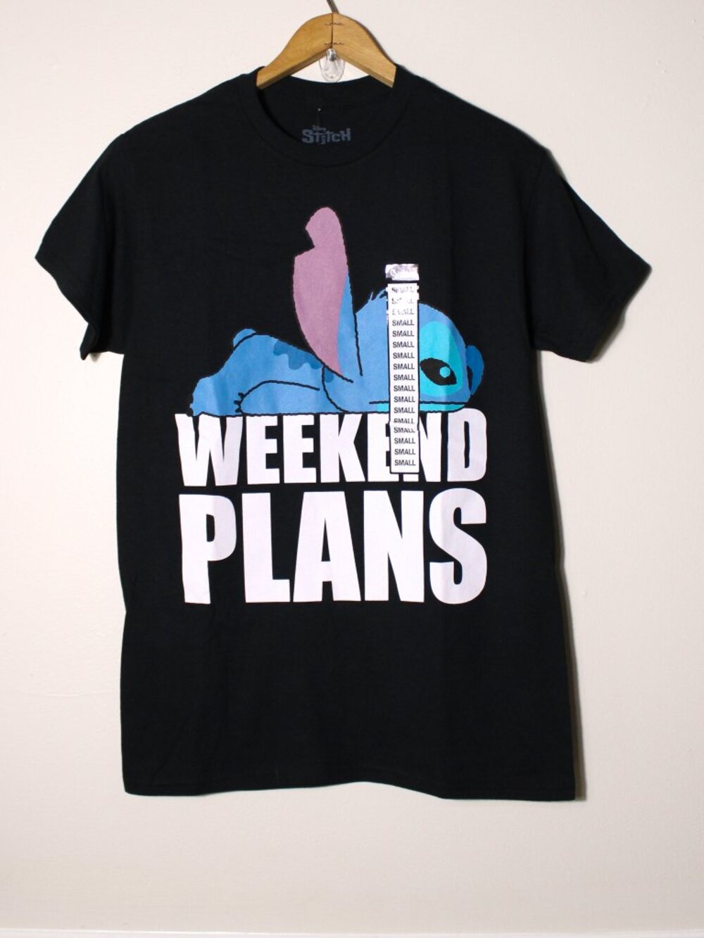 Disney Lilo & Stitch Weekend Plans Graphic Tee Black Size S